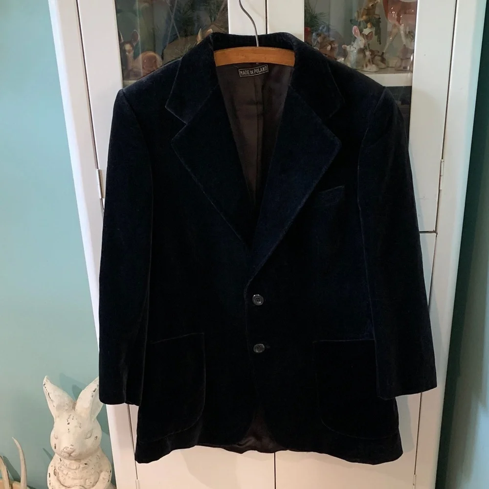 Scott Grey Ltd Vintage 70’s Men's Velvety Blazer euc